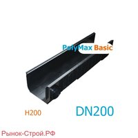 1218 Лоток водоотвод. пластиковый Standart 200/185, 1000*260*185 (до 25 т.)