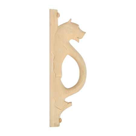 Ручка дверная высокодетализированная "Белый медведь" 30*10*2,5 см, липа (не окрашен)БАННЫЕ ШТУЧКИ