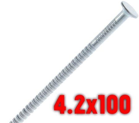 Ершенные гвозди 4,2*100 оцинк. (5кг.)