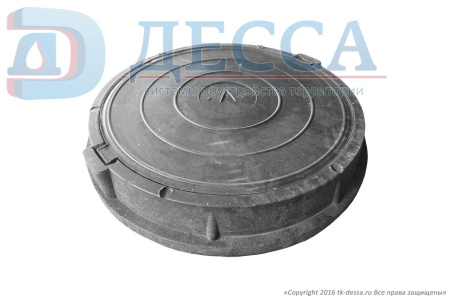 Люк ПП Тип Т (С250) черный D=740 Н=115мм до 15т (СТОЯНКИ, ОБОЧИНЫ, ГАРАЖИ)