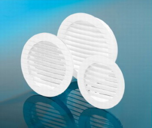 Решетка вент. круглая  ПКР 195/150 без москит/с фланцем d150 Пл