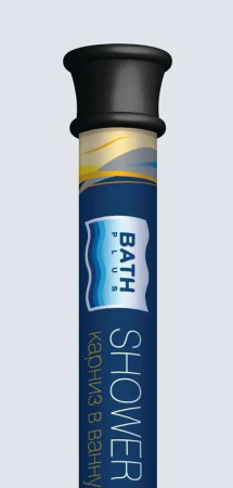 Карниз для ванны 122х218 черный КК-005