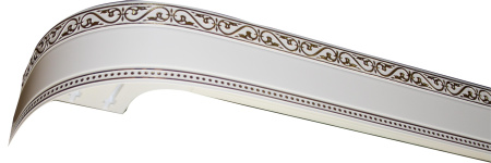 Бленда д/карниза ПВХ 70мм ЛЕ-ГРАНД Монарх Белый Глянец/Золото (30м/рул)