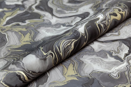 КМ7606 Обои KERAMA MARAZZI  виниловые Галатея база универсальная, чёрный 1,06х10м (4)