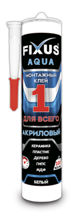 Клей Монтажный Аква-100 280мл Фиксус белый/12