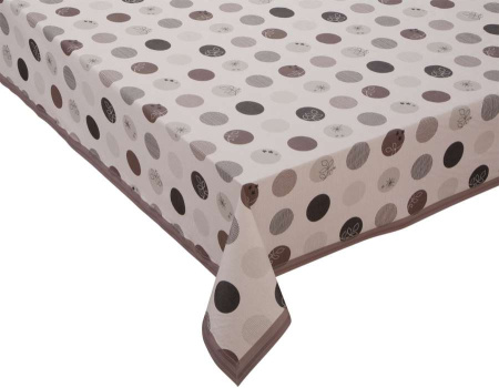 Скатерть Meiwa Fplus FВ-221 AZ WH/HB 122х152см бел./коричневая/ 5392