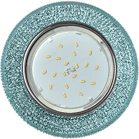 Светильник Ecola GX53 H4 LD7069 "Модерн" подсв. 4K Голубой/Хром 35x125 FB53CMEFB