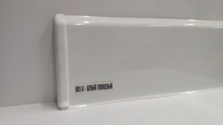 Плинтус пластиковый Идеал Деконика Белый глянцевый с кабель-каналами/001-G  (85мм 2,2) (20) 