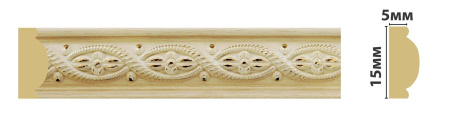 Молдинг 1М1-5 5х15мм 2,4м бежевый (40)