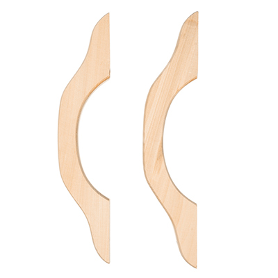 Ручка дверная, большая, 27*6*2,5 см, липа, БАННЫЕ ШТУЧКИ в компл. 2шт (20)