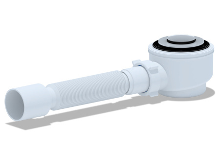 E415СL Сифон д/поддона 1 1/2х50 с г/т 40х50 L=375мм Click-Clack (8)