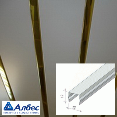 Раскладка ASN золото 3848   L=3.00 (алюм.) (80) (под заказ)