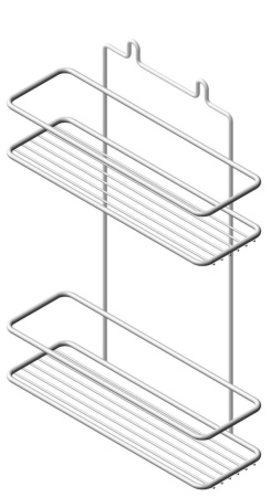 Полка навесная внутренняя 250х85х365 ПП Белый муар П0001290