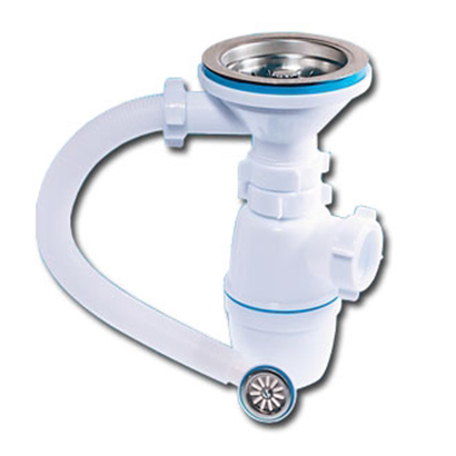 Е-5007 Сифон Orio д/кухни бутылочный 3 1/2х40 д/керамич.мойки с переливом (30)