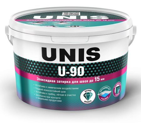 Затирка эпоксидная ЮНИС U-90 серый 004 2 кг 