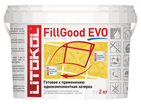 Затирка готовая FillGood EVO F.230 CACAO  полиуретан. 1-6мм 2кгLitokol