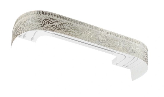 Карниз ПВХ с блендой Прима айвори с поворотом 3-х ряд. 3,0м ЛЕ-ГРАНД 