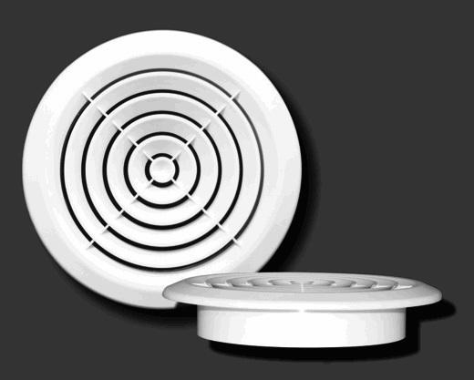 Решетка вент. круглая   ПКС 145/100 без москит/с фланцем d100   Пл