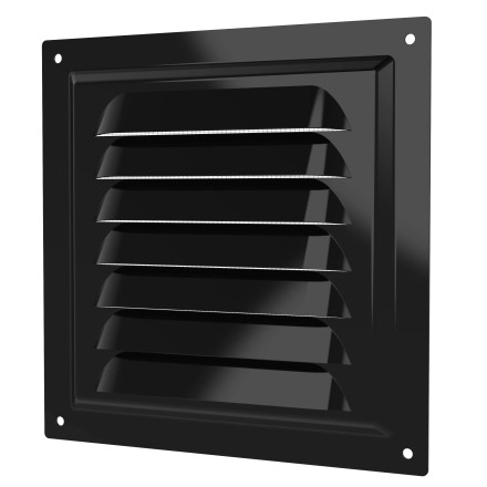 Решетка вент. 1515МЭ металл. Black накл/моск.сетка  100
