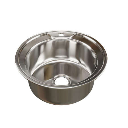 Мойка врезная MixLine 0,6мм d49 круглая глубина 17см + сифон