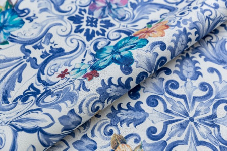 КМ6514 Обои KERAMA MARAZZI  виниловые Азулежу, мотив, цветной 1,06х10м