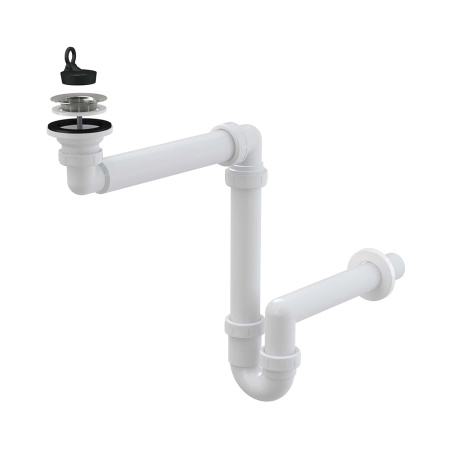 AlcaPlast A413/AG210511100 Сифон для умывальника d63 ЭКОНОМИТ ПРОСТРАНСТВО
