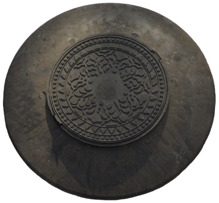 Люк конусный переходник 1000  тип К черная крышка (пешеходная нагрузка) до 1,5т