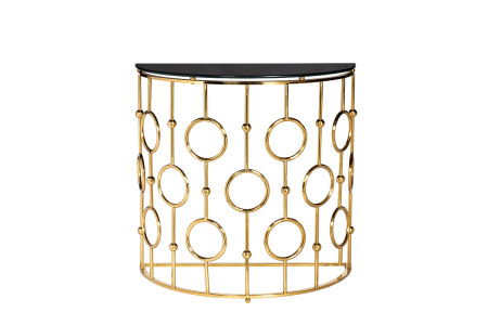 Консоль стекло черн/золото 78*40*77см GY-CST8040GOLD*