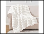 Плед Stripe 1.8*2 (White) (искусствен кролик )