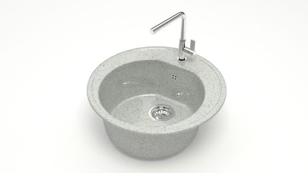 Z003Q10 Мойка Черая круглая D51 СВЕТЛО-СЕРАЯ (GM11)