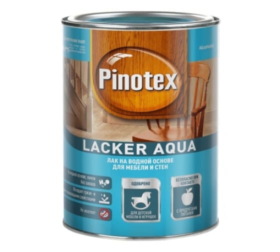 Лак Pinotex Aqua на водной основе для мебели и стен декор.-защит. матовый 1л