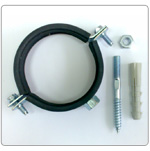 Хомут мет. шпилька-шуруп,дюб,гайка  (М8) 87-90 (3")