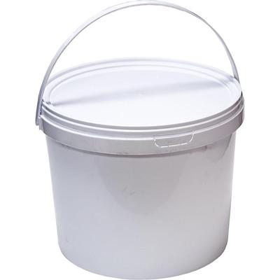 Ведро круглое 5 л с белой крышкой, с пласт. ручкой