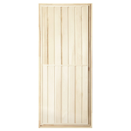 Дверь глухая с фольгой 1,9*0,7м, липа, класс Б, коробка из липы, БАННАЯ ЛИНИЯ**