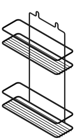 Полка навесная внутренняя 250х85х365 ПП Черный муар П0001291