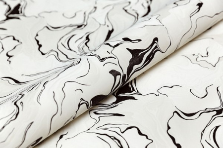 КМ7607 Обои KERAMA MARAZZI  виниловые Галатея база универсальная, белый чёрный 1,06х10м (4)