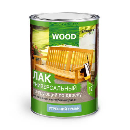 Лак универ. тонирующий по дереву графит 0,9л FARBITEX ПРОФИ WOOD