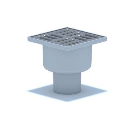 Трап вертик. спуск  50 нерегул. решетка 100х100, СУХОЙ, нерж. сталь ТQ5202