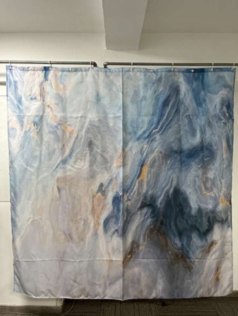 Штора д/ванны Санакс 180х180 Сероголубой мрамор/01-80