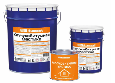 Мастика BITUMAST каучуко-битумная  18кг/21,5л.