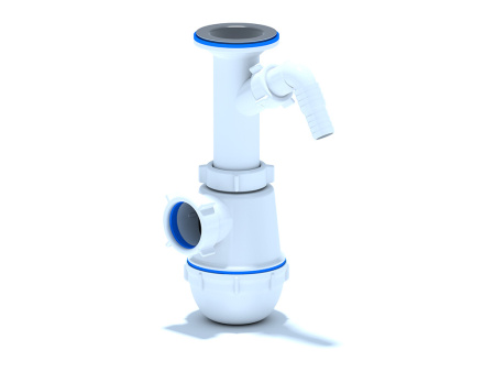 A2000 Сифон д/умыв. 1 1/2х40 с отв.ст.маш (35)