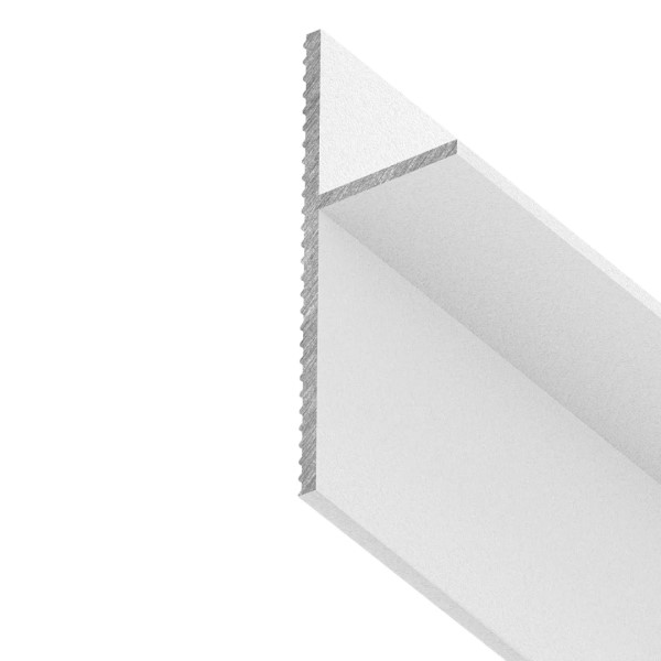 Профиль УП 40 Белый муар (2м)  ( универсальный плинтус 25 или 15 мм )