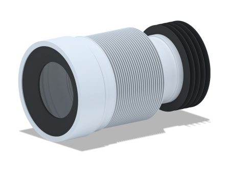 K828 Труба д/унитаза выпуск 110мм L=225-520мм (20)