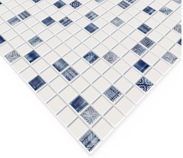 Панель ПВХ 0,3 самоклеящаяся серия "Эффект" мозаика "Северное сияние" 473*473***