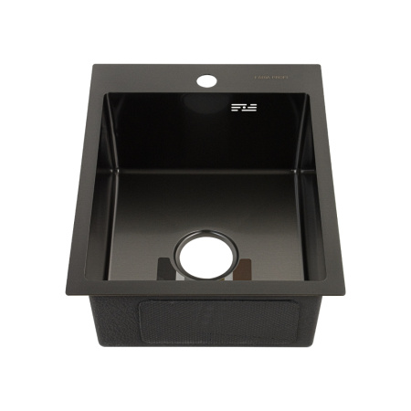 Мойка врезная FABIA PROFI 40503G 0,8мм 40х50 + сифон с переливом+ корзина ГРАФИТ 