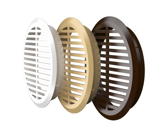 Решетка переточная круглая белая D50 с фланцем D45, 05ДП 1/4 4шт/уп.