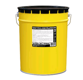 Мастика битумная изоляционная  (18л/19кг)  (жёлтое ведро)  эконом