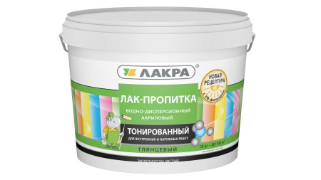 Лак в/д тонированный Лакра Бесцветный 10кг (глянцевый)