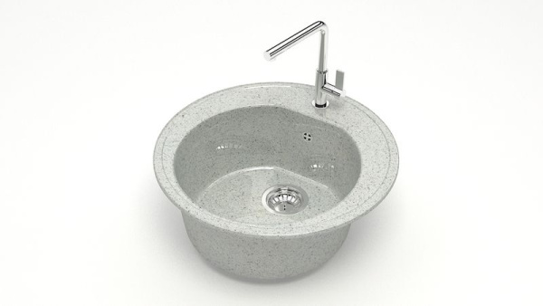 Z003Q10 Мойка Черая круглая D51 СВЕТЛО-СЕРАЯ (GM11)