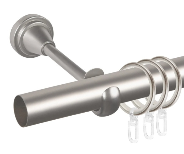 Карниз метал. 1 рядн. АС МАРТ Grace D25Г (гладкий) Сатин 2,4м